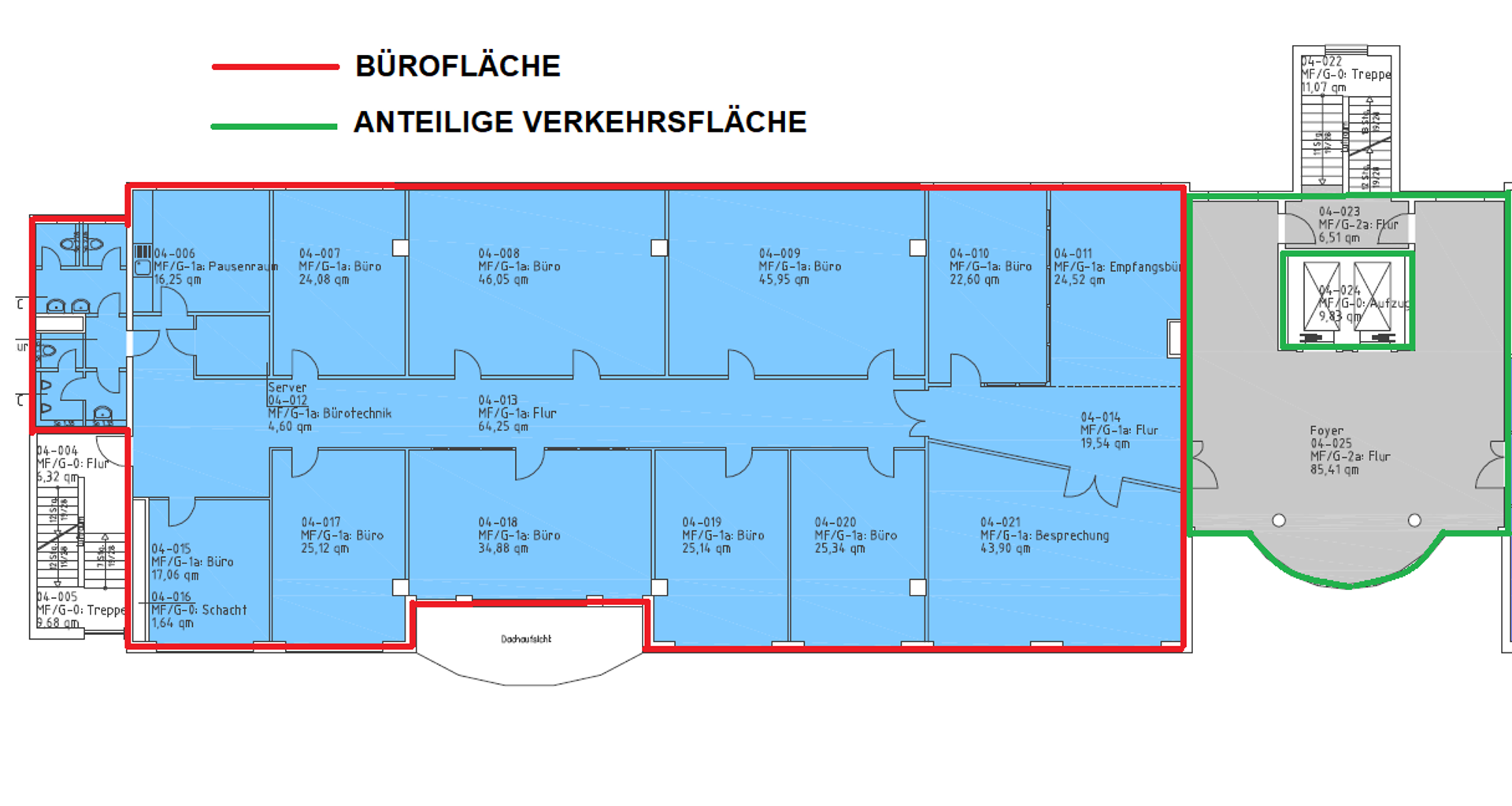 Beispielgrundriss - Bürofläche in Wilmersdorf zu vermieten